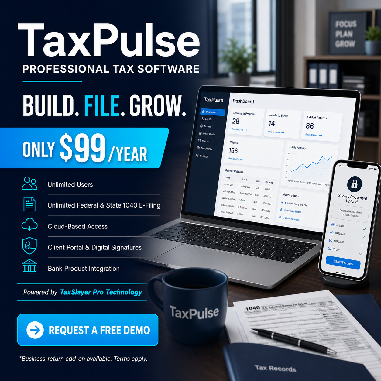 TaxPulse Professional Tax Software Ad
